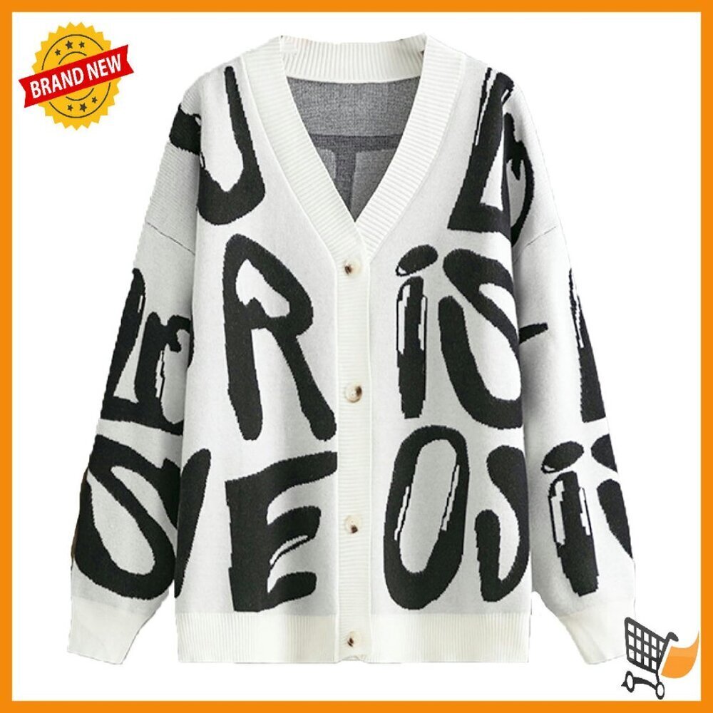 Chunky Cable Knit Cardigan, Open Front, Long Sleeve, One Size